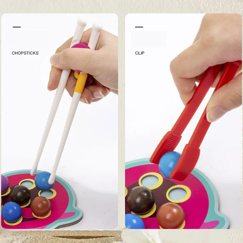 Clip Beads Color Classification Matching Toy Children Logic Concentration Fine Motor Training Game Montessori Educational Toys 6