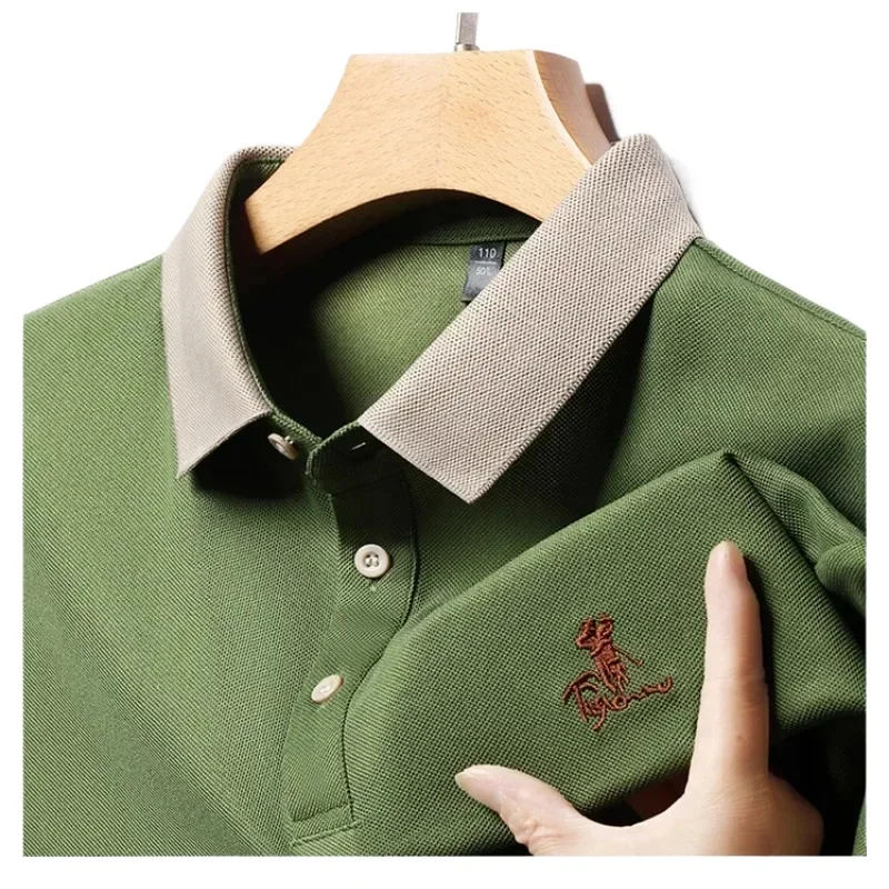 New Summer Men's Breathable Lapel Short-sleeved POLO Shirt Comfortable Tee