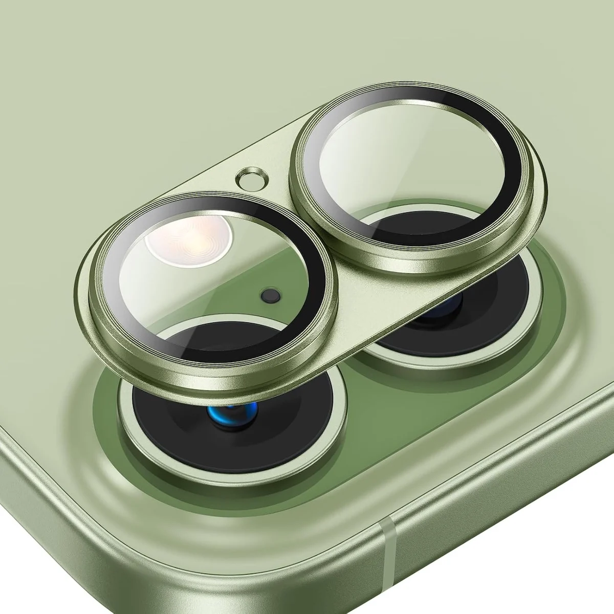 Premium Metal Camera Lens Protector with Tempered Glass Cover, 6.3-inch