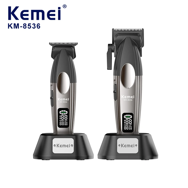 KEMEI km-8536 Hair Clippers Set Professional Barber Hair Clippers Set For Men Cordless Cut Barber Haircut Grooming Kit 2