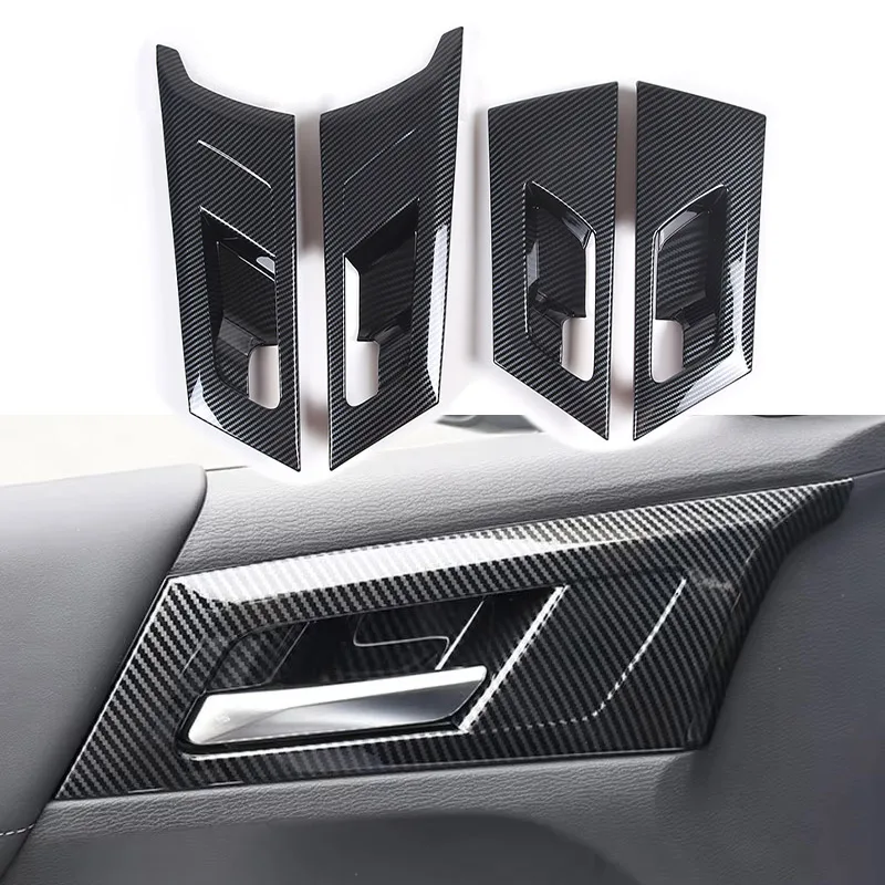 Garnitures Intérieures Fibre De Carbone Pour Mitsubishi Outlander 2022-2024 - Console, Poignées, Cuvettes