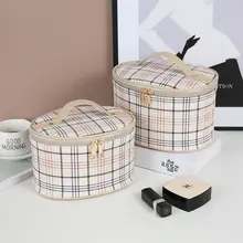 

Large Women Cosmetic Bag Canvas Waterproof Zipper Make Up Bag Travel Washing Makeup Organizer Beauty Case PU
