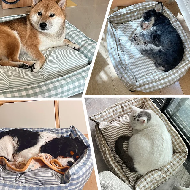 Sab3c4c14dfff4e60a5d1da7d29f973afi.jpg Bed For Dog Cats Puppy House Kennel For Indoor Dogs Small Medium Cat Pet Sofa Sleeping Bed Furniture Pet Supplies Accessories