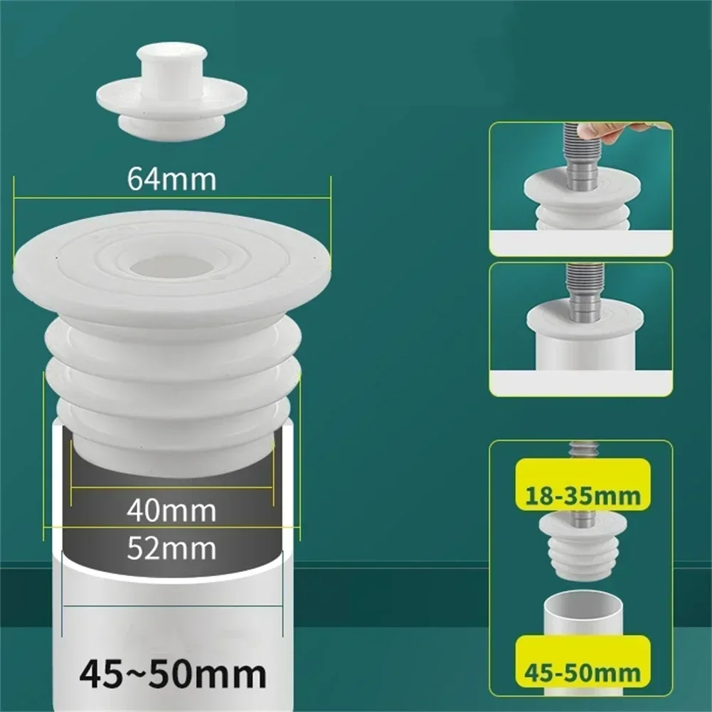 Sewer Anti-odor Floor Drain Pipe Seal Washing Machine Silicone Sealing Ring 35-75mm Inner Diameter Washing Machine Sink Drains