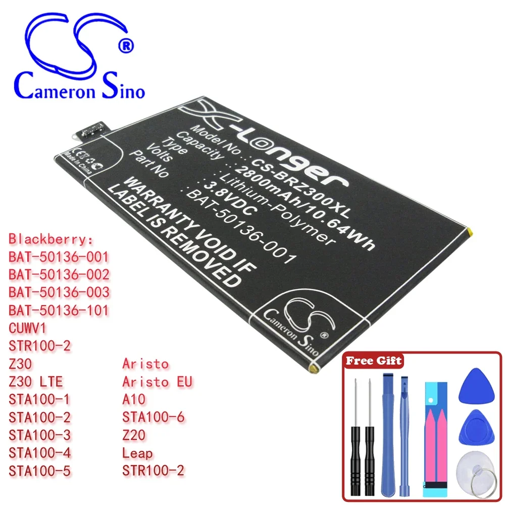 Mobile, Smartphone 2800Mah / 10.64Wh Batteria Per Blackberry Bat-50136-001 Bat-50136-002 Bat-50136-003 Bat-50136-101 Cuwv1
