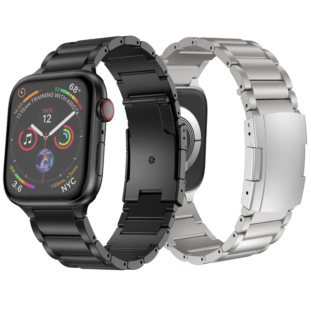 

Luxury Straps for Apple Watch Ultra 49mm 8 7 6 5 4 3 SE Titanium Alloy Band for iWatch Series 41mm 45mm 40mm 44mm Strap Bracelet