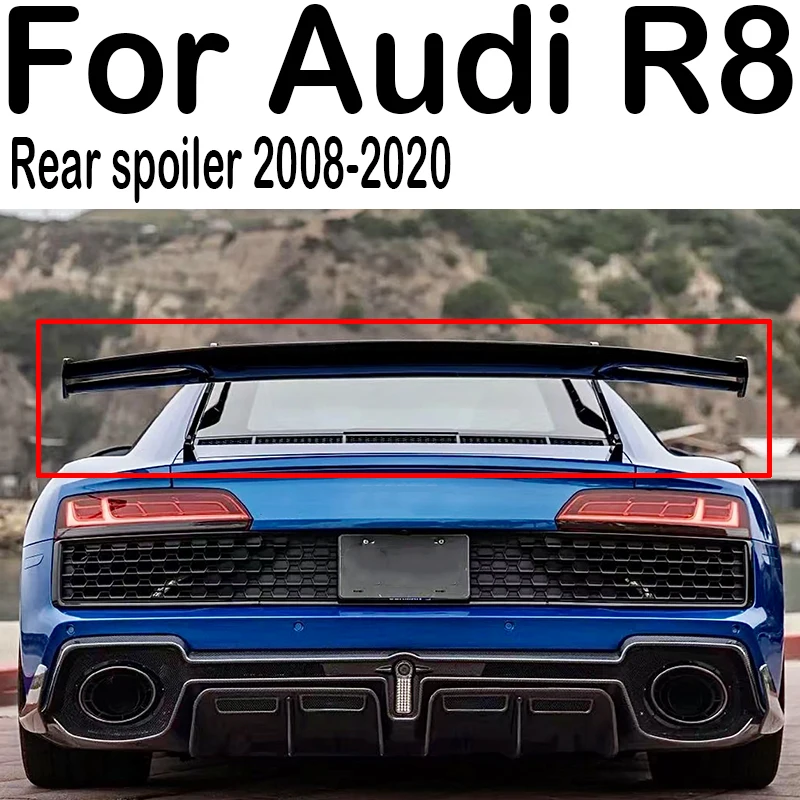Per Audi Tt Tts Ttrs R8 Mk3 Mk2 Coperchio Del Bagaglio Posteriore Spoiler Wing True Carbon Fiber Body Sport Modifica Kit