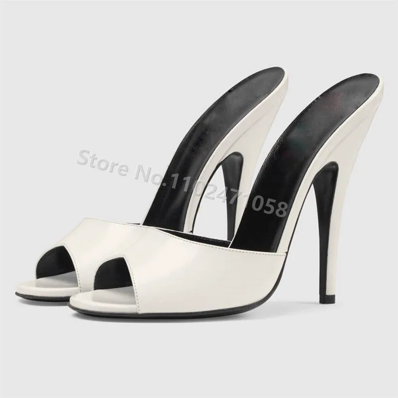 

Peep Toe Thin Heels Women Summer Slippers Fashion Catwalk Slingback Hight Heels Sandals Ladies Party Wedding Mules Shoes