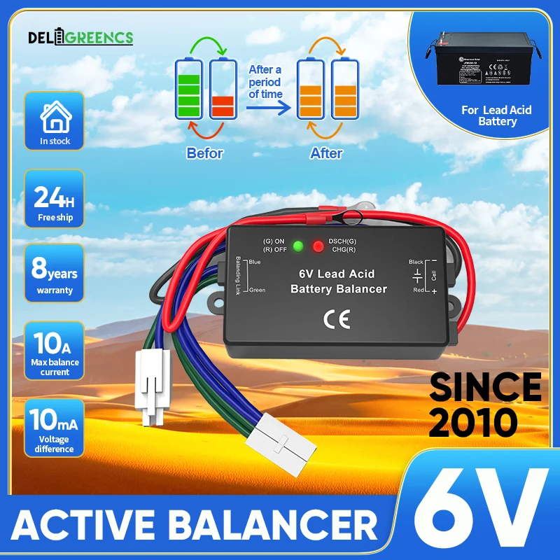 

QNBBM 6V Lead Acid Battery Equalizer Balancer Prevent Corrosion and Sulfuration for N*6V Lead Acid Battery Bank system