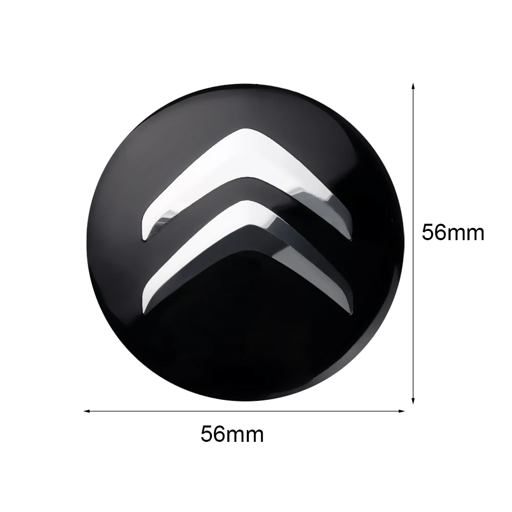 Wheel Center Caps Wheel Center Hub Cap Sticker 4Pcs Car Wheel Center Caps Badge Tire Hub Sticker Decoration For Citroen C1 C2 C3 C4 C5 C6 C8 C4L DS3 DS4 DS5 DS5LS DS6 DS VTS