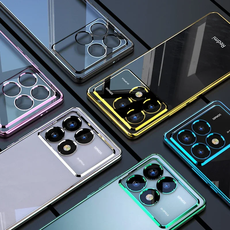 Luxury Plating Silicone Clear TPU Transparent Phone Case
