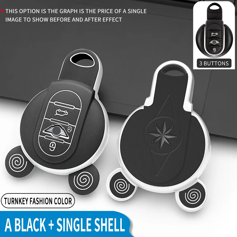 Tpu Car Key Cover Case Fob Set Cup Bag Fit For Bmw Mini Cooper 2014 2015  F54 F55 F56 F57 F60 3button Key Chain Accessories - Key Case For Car -  AliExpress