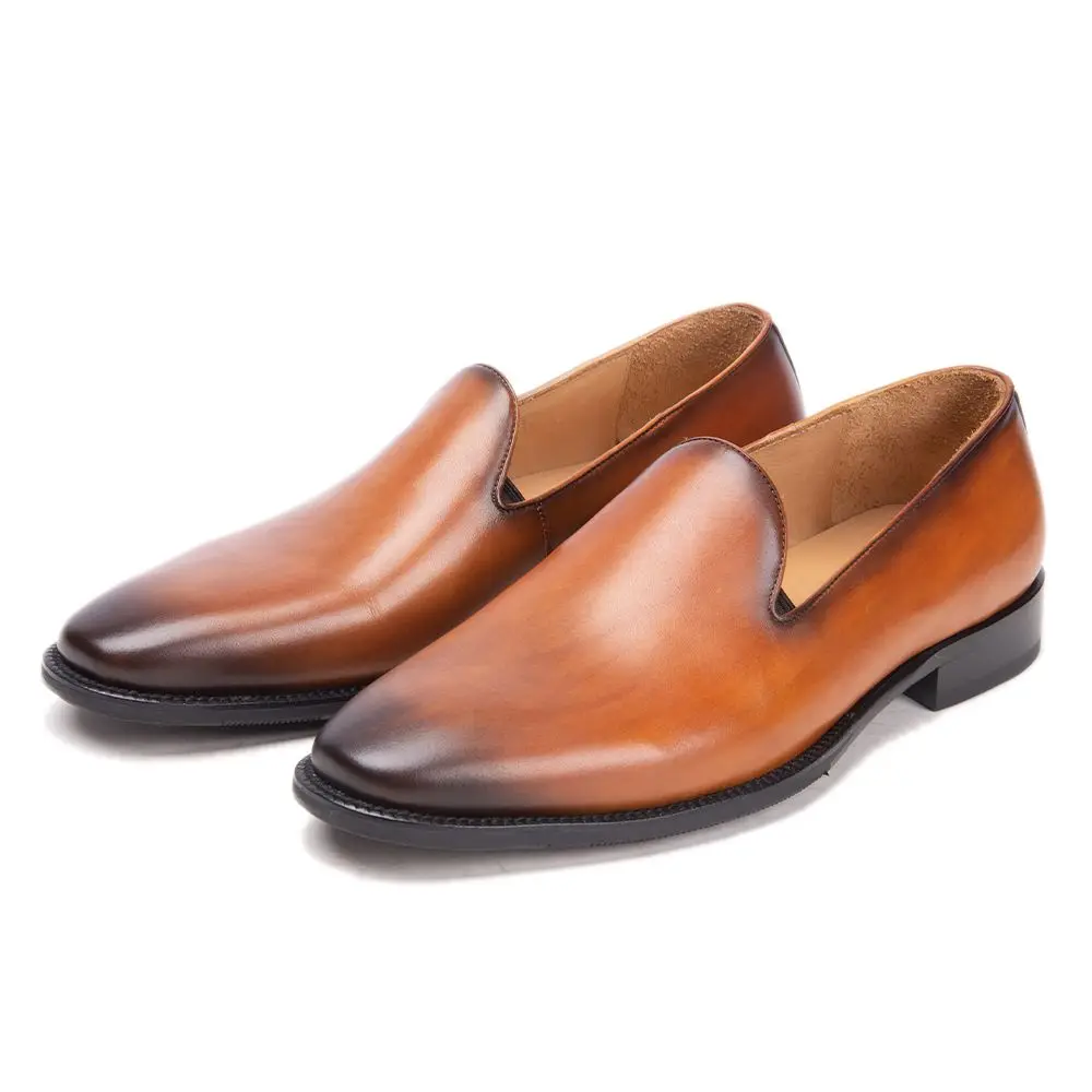 

2022 New Men's Cowhide Leather Shoes Handmade Leather Shoes High-end Loafers Dress Business Casual Plus Size Wedding Party Shoes