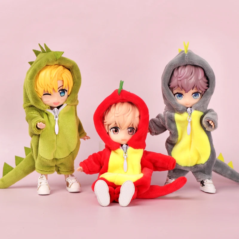 XiDonDon Puppenkleidung – Niedliches Dinosaurier-Tier-Outfit Für OB11, 1/12 BJD Puppen & ähnliche