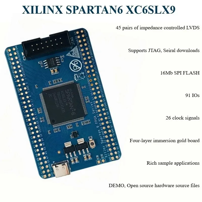 Xilinx  FPGA  XC6SLX9-2TQG144I スパルタン6 XILINX Spartan6 XC6SLX9-2TQG144 FPGA Core Board - AliExpress 502