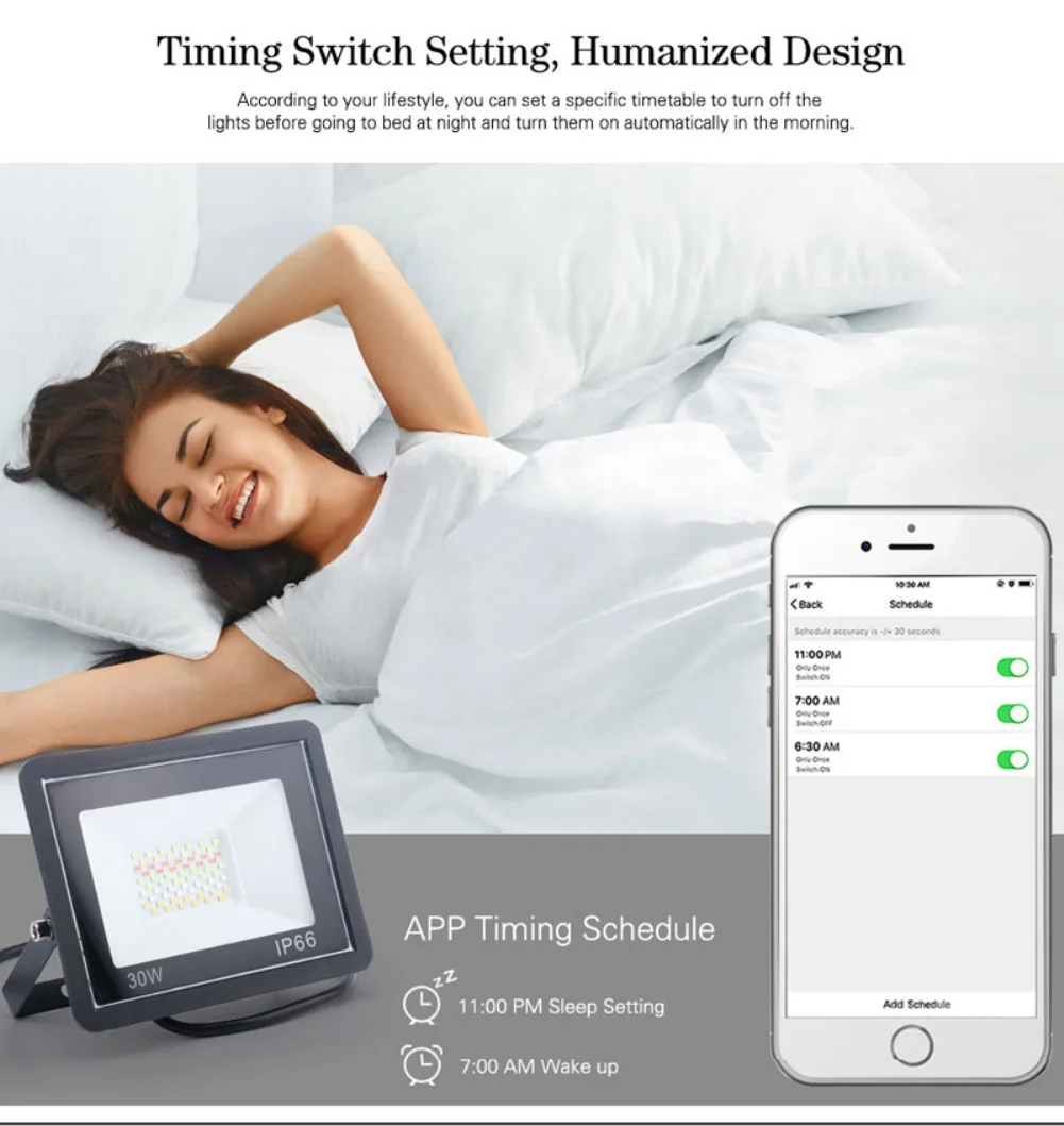 Led RGB 투광 조명 100W 50W 30W IP68 방수 야외 투광 조명 Led 스포트라이트 RGB 반사경 가로등 APP WiFi 원격
