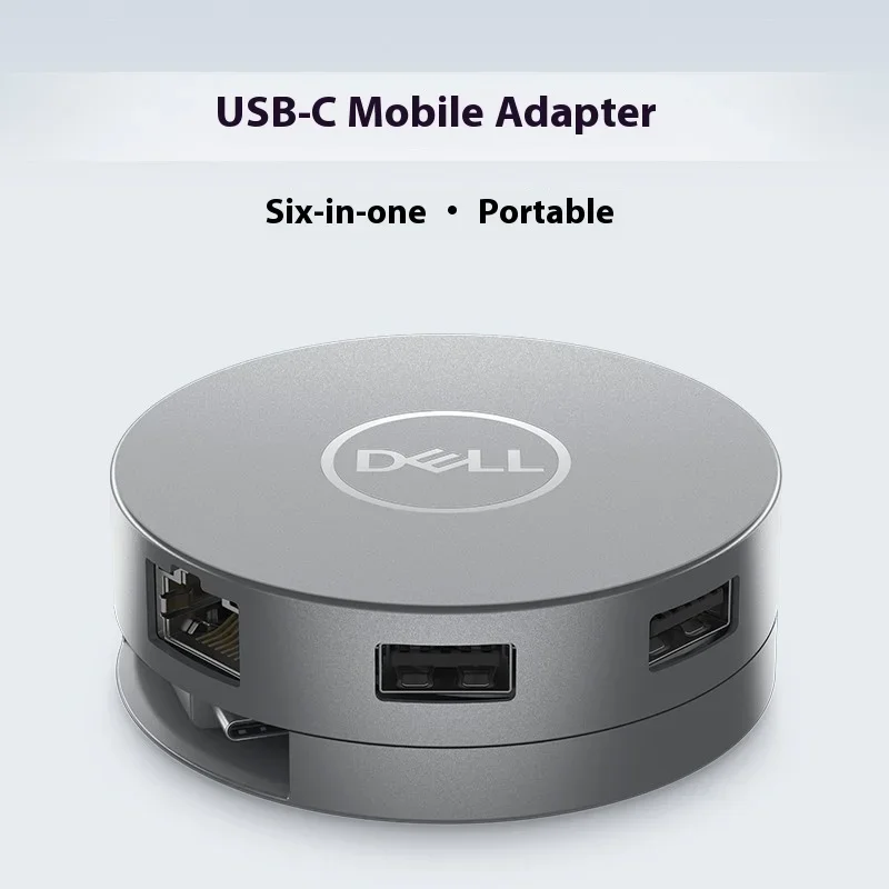 USB-C Mobile Adapter 4K Display Port Gigabit Ethernet For Dell DA305 Docking StationJL1 2