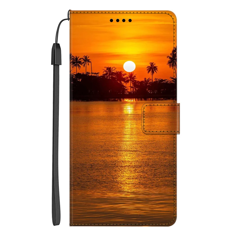 Cartoon Magnetic Wallet Leather Flip Case - Stand and Card Holder Design