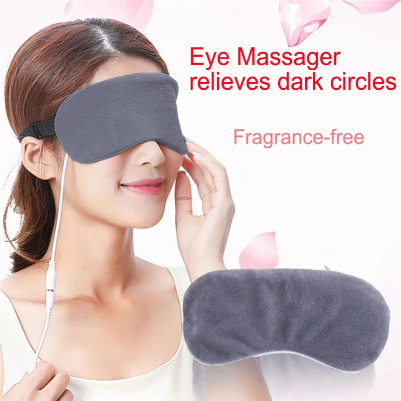 USB Heating Steam Eyeshade Sleeping Eye Mask Anti Dark Circle Eye Patch Massager Fatigue Relief Sleep Travel
