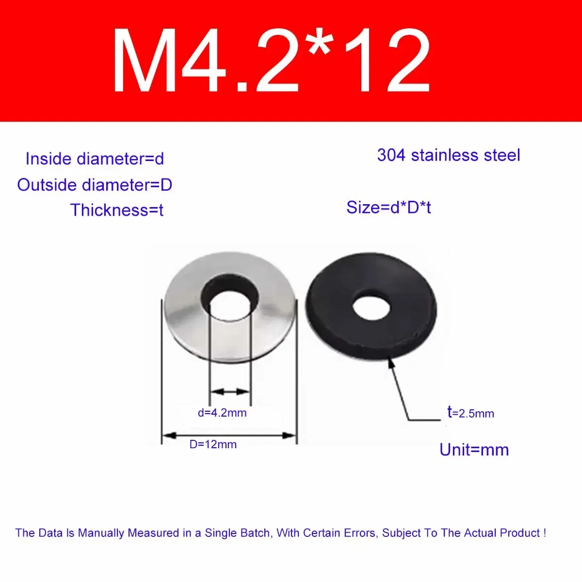 304 Stainless Steel Waterproof Composite Gasket M4.2M5.5M6.3