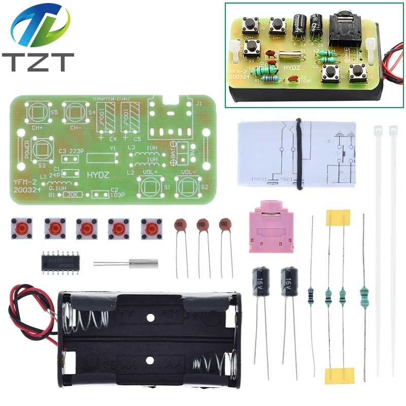 Kit fai da te radio stereo FM 76-108 MHz Modulo ricevitore FM wireless Modulazione di frequenza Progetto di pratica di saldatura elettronica - immagine 5
