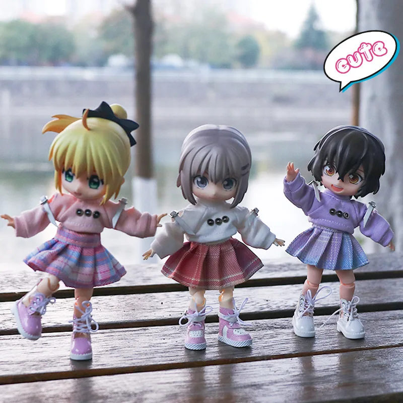 ob11 baby clothes bjd skirt Cute plaid skirt pleated skirt for obitsu11,GSC,1 / 12bjd doll clothes doll accessories Toy 5