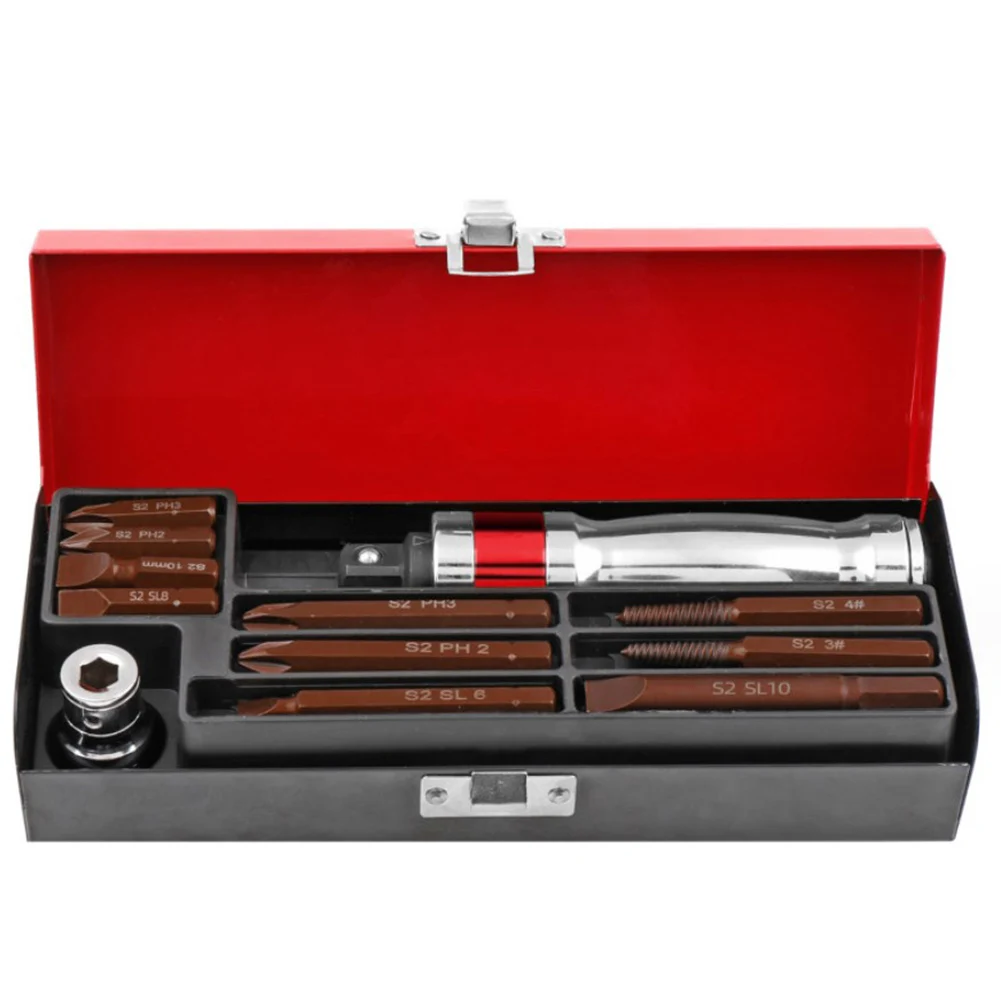 

Набор ударных насадок для отвертки, 10 шт., многофункциональные сверхмощные противоскользящие насадки 1/2, ручной инструмент для мастерской