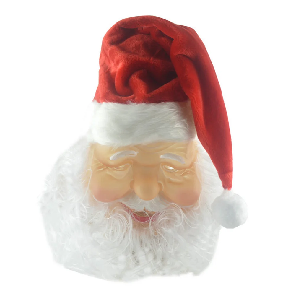 

1PC Santa Claus Hat Mask Creative Christmas Gifts Unisex Xmas Decoration Dress Up Supplies