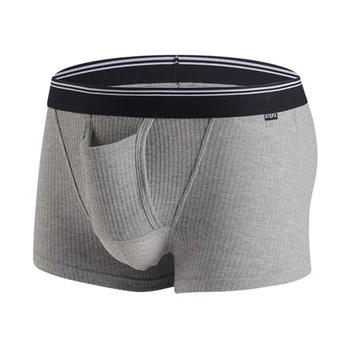 Sexy Men's Cotton Briefs Boxer Shorts And Underpants Underwear Breathable Separate U Convex Pouch Trunks Boxers Man Pack Panties 1