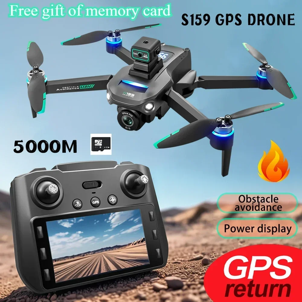 2024 S159 GPS Drone Professional 8K Camera Aerial Photography with Screen Remote Control Send Memory Card FPV Dron RC Quadcopter