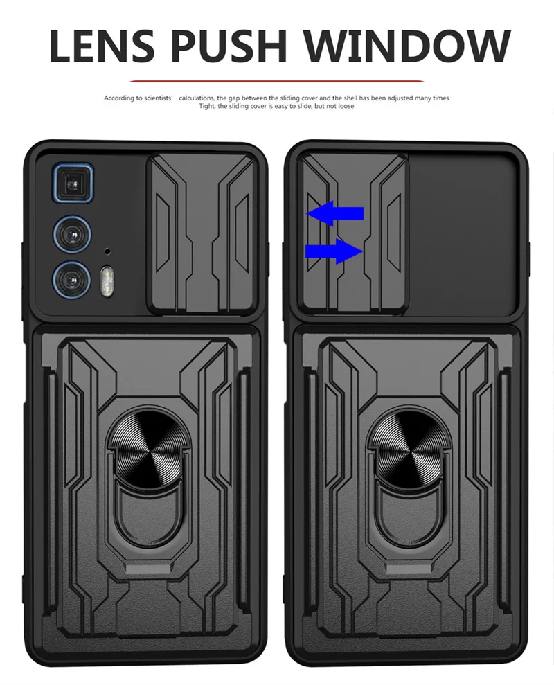 Shockproof Armor Case with Magnetic Ring and Card Slot Holder - Premium Protective Back Cover