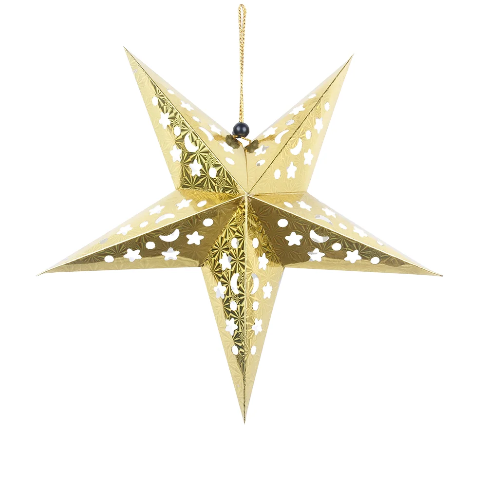 

Amosfun Paper Star Lanterns Lampshade Paper Star Light Shade Christmas Star Hanging Decorations