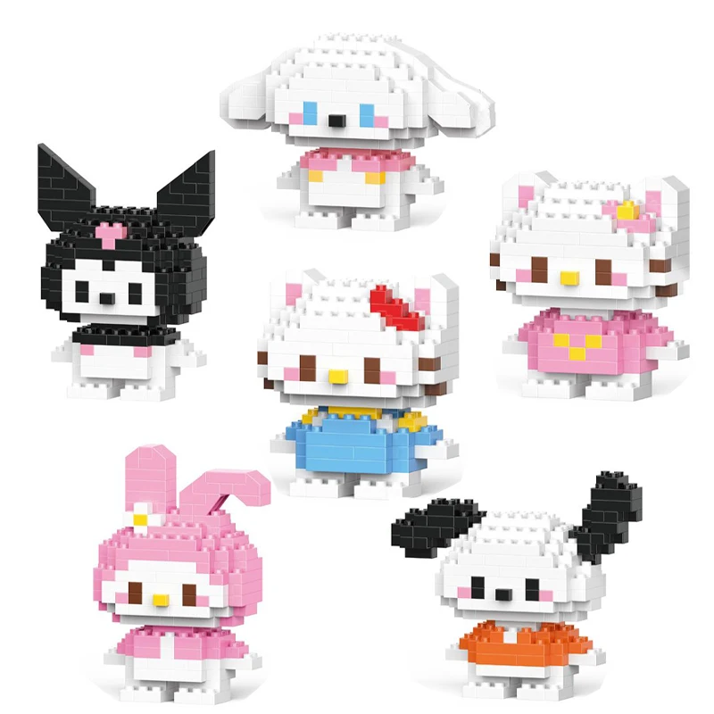 

Hello Kitty Sanrio Anime Figure Hello Kitty Y2k Kuromi Building Blocks My Melody 산리오 Toys Decorative Ornament Kawaii Dolls Gifts