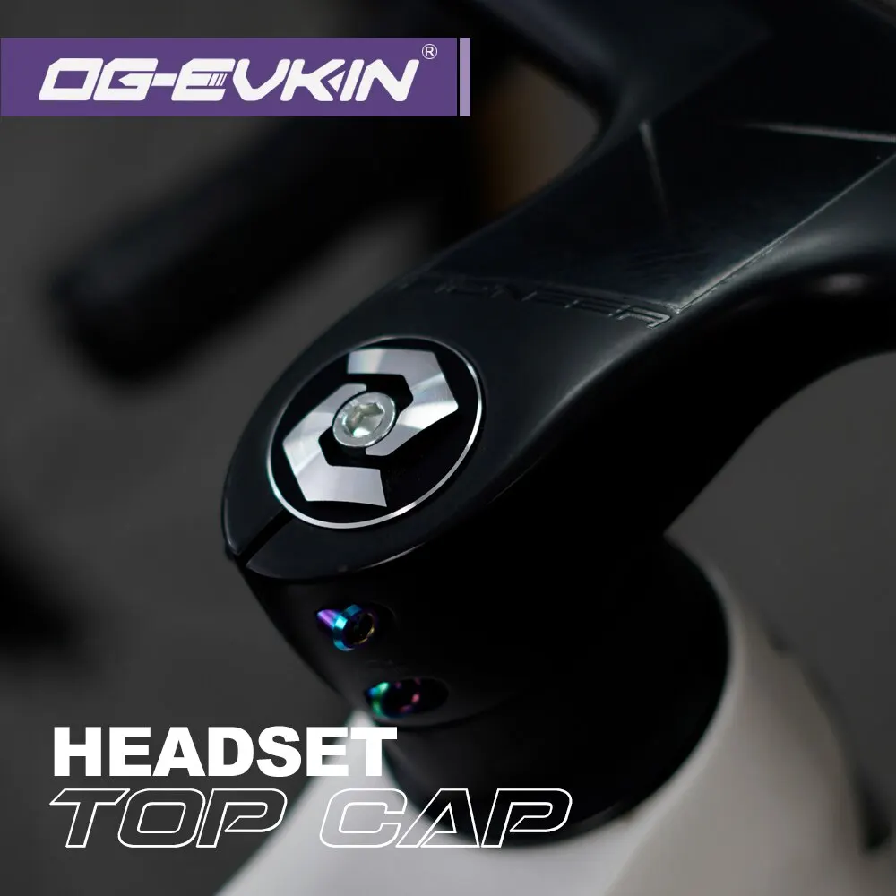 Bicycle Headset OG-EVKIN HC-002 Aluminum Alloy Top Cap 35mm Bolt 1-1/8