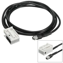 Adaptateur de câble Audio, 3.5mm, 12 broches, femelle, noir, AUX, Kit d'entrée, câble de musique, pour BMW E60, E61, E63, E64 