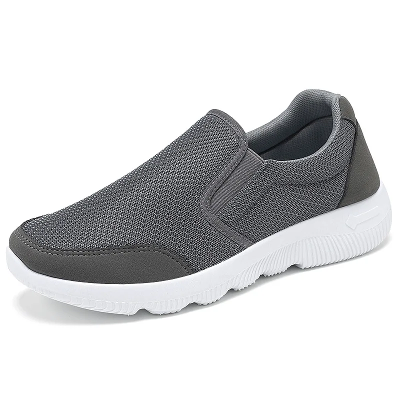 Women's cloth shoes, couple shoes, men's casual sneakers, outdoor walking, anti-slip mesh shoes for middle-aged and elderly