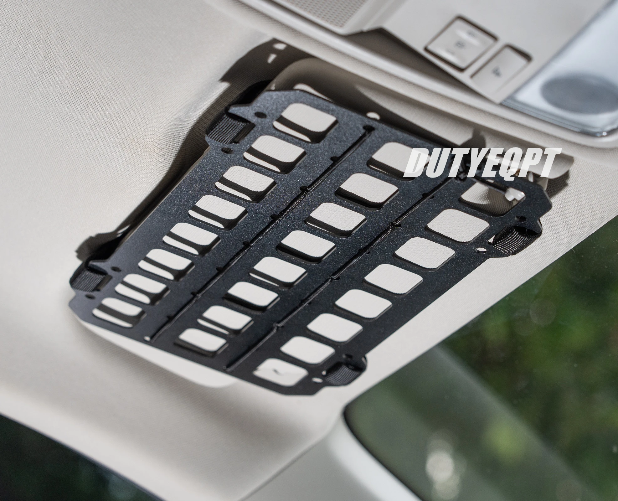 Vehicle Sun Visor Molle Panel Organizer Metal Modular Storage Plate ...