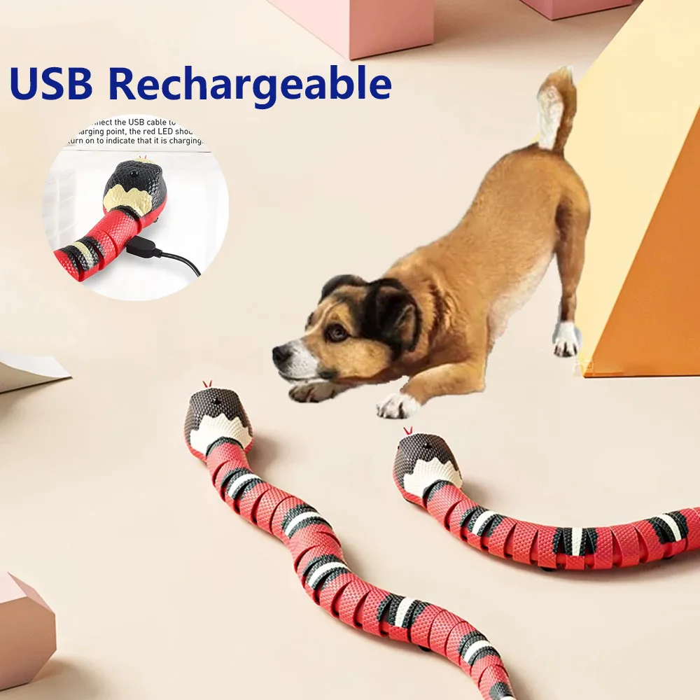  Automatic-Electric-Dog-Toys-Smart-Sensing-Snake-Toys-For-Dogs-USB Bildidee 