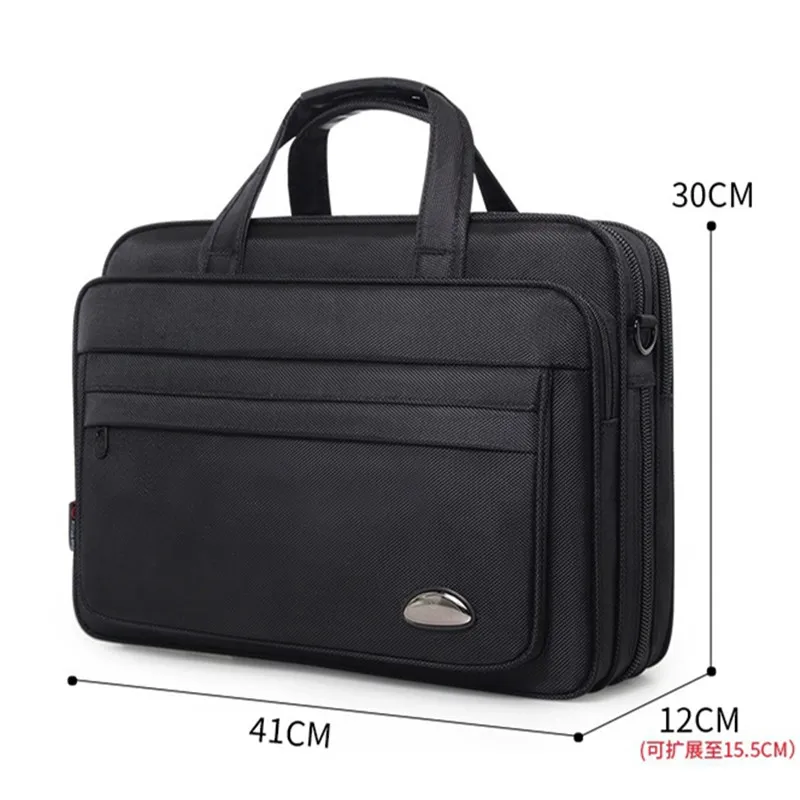 Fashion Business Men's briefcase high quality Oxford handbag 15.6 
