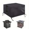 1pcs square gas fire pot cover suitable for most fire pit tables, waterproof heavy duty patio propane fire table cover 1