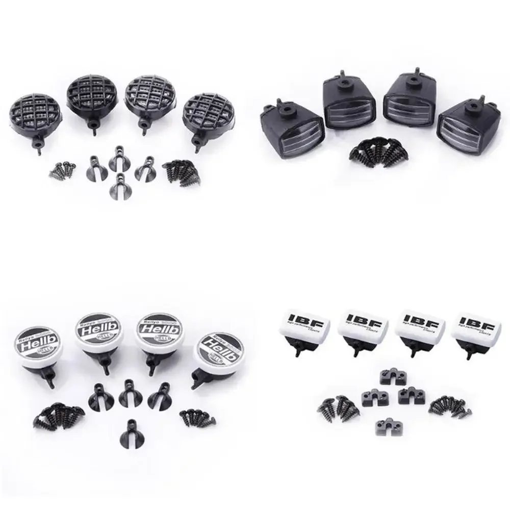 

4pcs RC Car LED Light Cover Lampshade for 1:10 Tamiya HSP Lampshade for Axial SCX10 D90 TRX-4 RC Climbing Car Parts Accessories