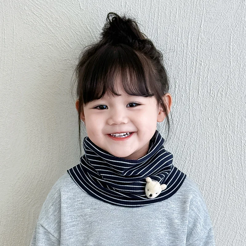 Children's Face Mask Scarf  Dual-purpose High Elastic Outdoor Windproof Scarf Warm Boy and Girl Cartoon Ear Neck Cover