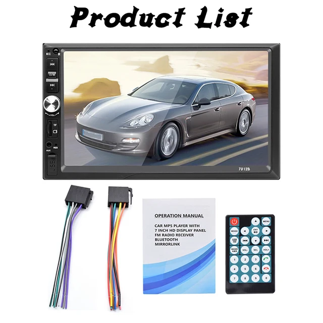 Autoradio Bluetooth Mains-Libres 2 Din 7 Pouces Radio Voiture écran Tactile  Double Din Hodozzy Supporte Lien Miroir/FM Radio/USB/TF/AUX, Voiture MP5  avec Caméra de Recul + Contrôleur de Volant : : High-Tech