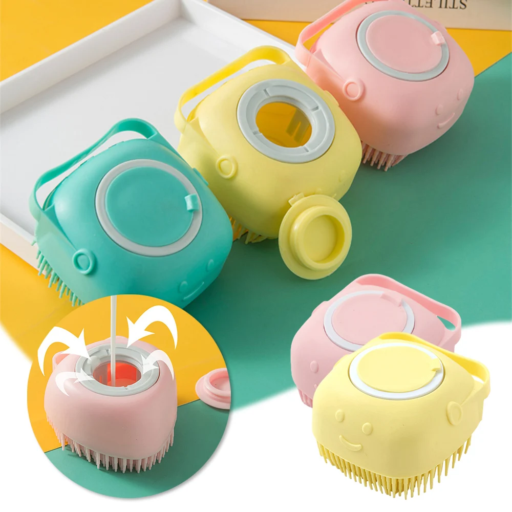 SoftSiliconeDogBrushPetShampooMassagerBathBrushBathroom