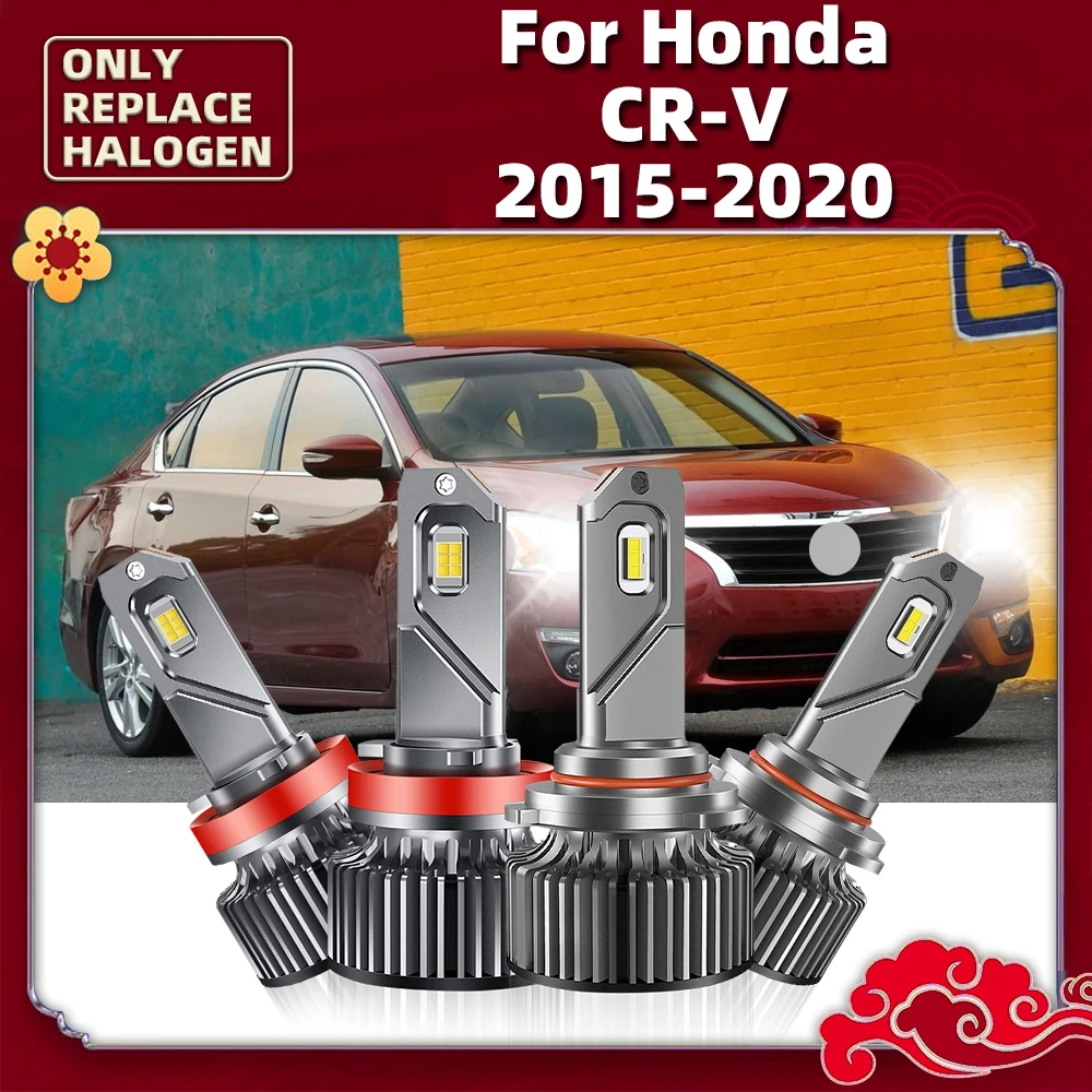 

Auto LED Headlights Car 24000LM/Pair Bright White Lamps For Honda CR-V Vehicles 2015 2016 2017 2018 2019 2020 Replace CSP Bulbs