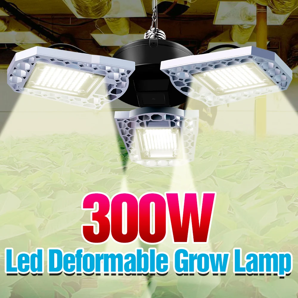 E27 Led Grow Light 300W Ac 100-277V Full Spectrum Led Grow Lamp Angolo Di Illuminazione Regolabile Lampadina Idroponica 100W 200W