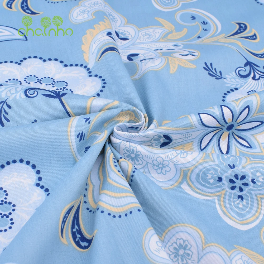 Geometric Printed Twill Cotton Fabric,DIY Sewing Quilting Patchwork Cloth,For Baby & Children Bedding Material,40x50cm,100x160cm