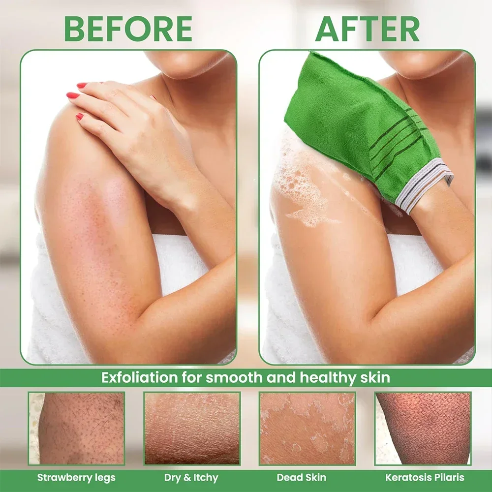 Exfoliating Bath Towel Korean Washcloth Body Massage Scrub Shower Towel SPA Portable Grain Brush Peeling Dead Skin Gloves Adults 4