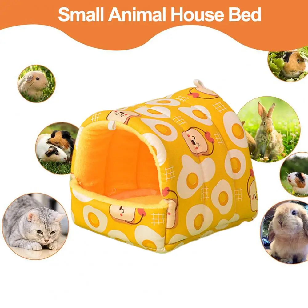 

Warm Cozy Pet Nest Comfortable Durable Small Pet Nests Semi-enclosed Guinea Pig House Bed Washable Hideaway for Dwarf for Pets
