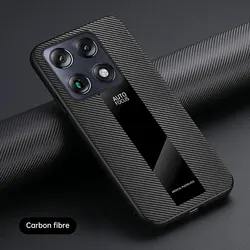 Luxury Colorful Sheepskin Anti - Fingerprint Phone Case for X70 AIr (Carbon fiber black)